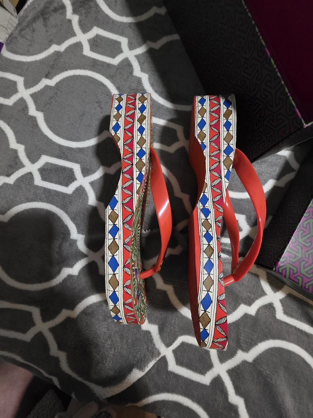 Tory Burch Spicy Orange Wedge Size 7